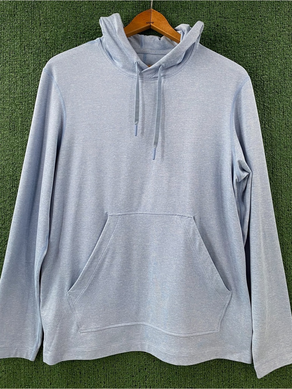 Lululemon Soft Jersey Pullover Hoodie Light Heather Blue Men’s Size Small